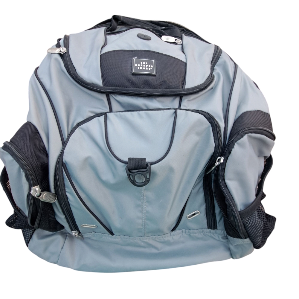 The Sharper Image Gray and Black Backpack OS